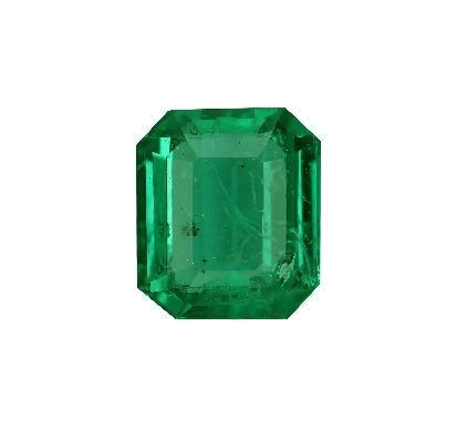 Émeraude octogonale vert intense