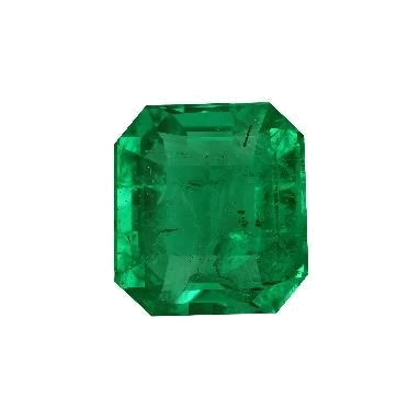 Émeraude octogonale vert vif